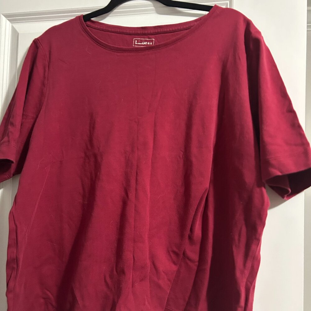 LL Bean Red Short Sleeves Tshirt - Size 2X Plus